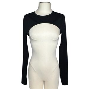 Shein Leisure Soft & Comfy black shrug top black size XL NWT